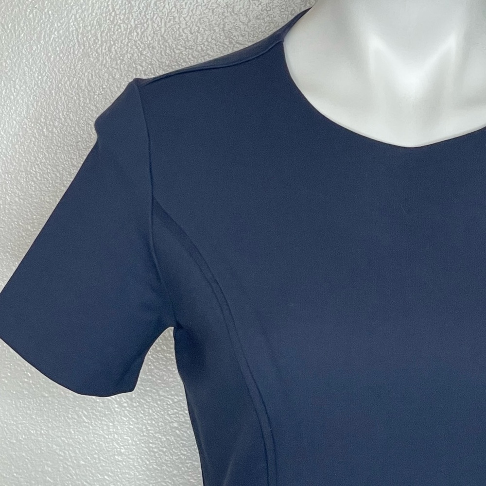Brooks Brothers Navy Stretch Ponte Short Sleeve Sheath Dress - Picture 4 of 16